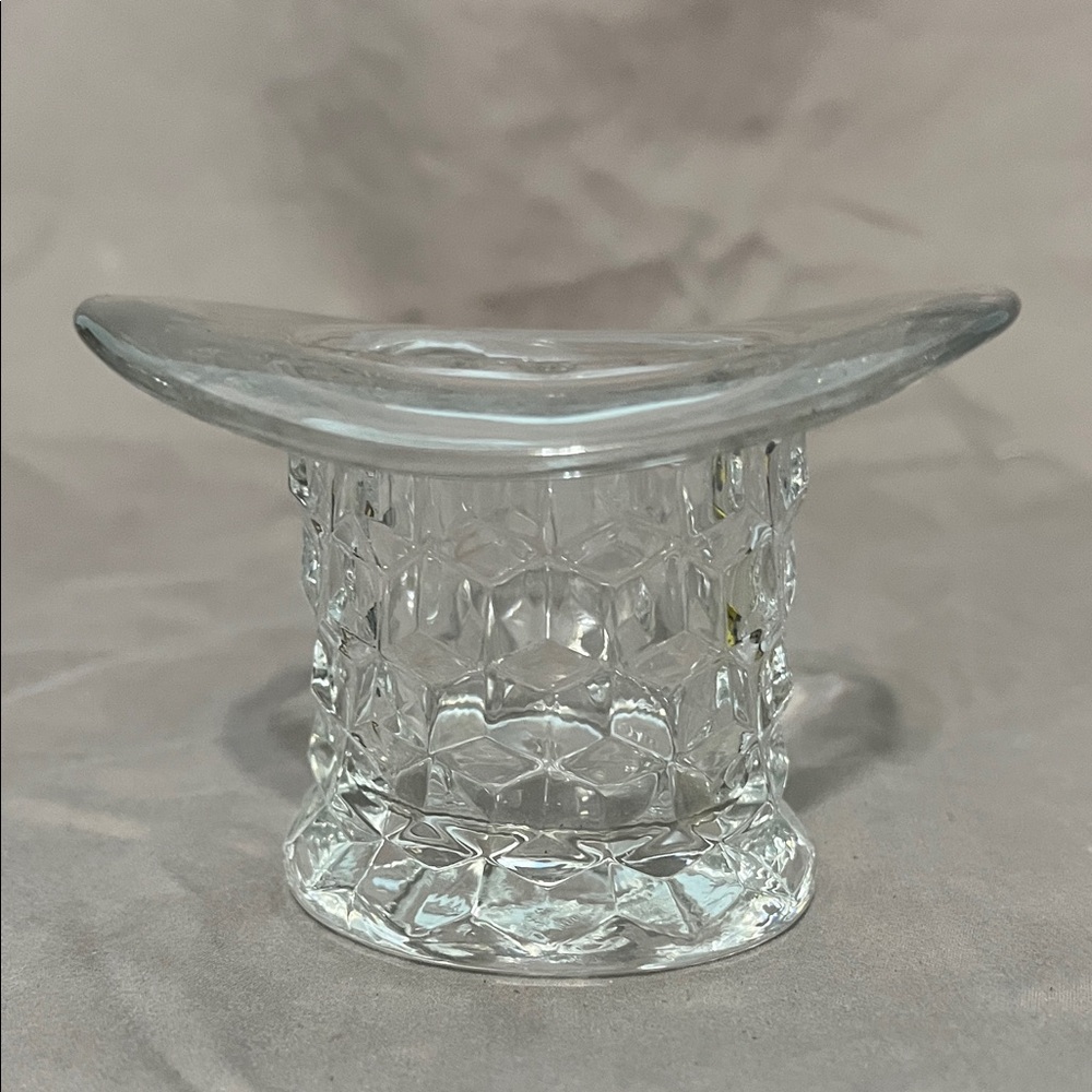 Fostoria American clear glass top hat toothpick holder